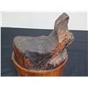 Image 8 : Koa Wood Round Shaker Box w/ Sculpture Top Signed  '85 Artist Koch, 9" Dia, 12"H
