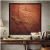 Image 2 : COLUMBIA PRESSWORKS: Leather Topographic Map of Texas