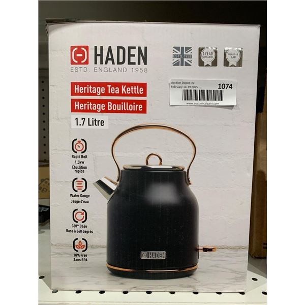 1, Kettle, Haden, Heritage Tea Kettle, n.a., n.a., England, n.a., Room C105
