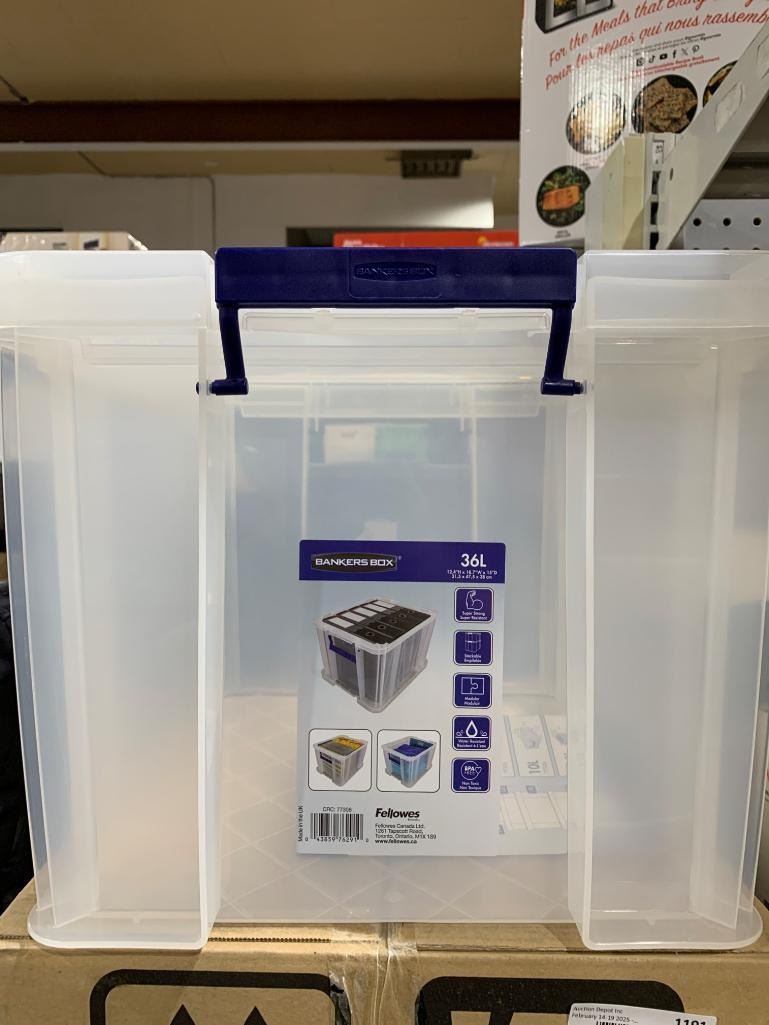 Banker Box Stackable Bankers Box 36L Stackable Plastic Storage Container