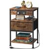 Image 1 : DOMYDEVM Nightstand, Model NX-R953-1, Brown, Living Room Furniture