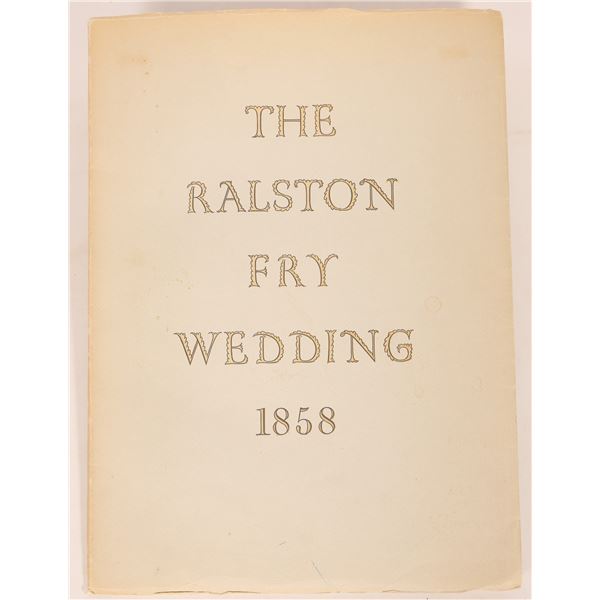 Ralston Fry Wedding Ephemera 1858 [181783]