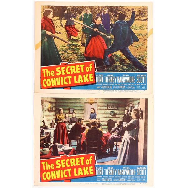 Lobby Cards -The Secret of Convict Lake (2)  1951