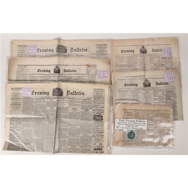 Daily Bulletins One With James King of William Editor (6)  1850s [171911]