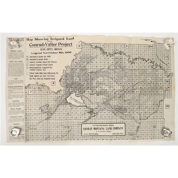 Irrigated Land Map, 1909, Teton County, Montana [193650]