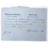 Image 1 : Mayfield Murder Trial Witness Certificate, Carson City, Nevada Territory Signed by Nye [192813]