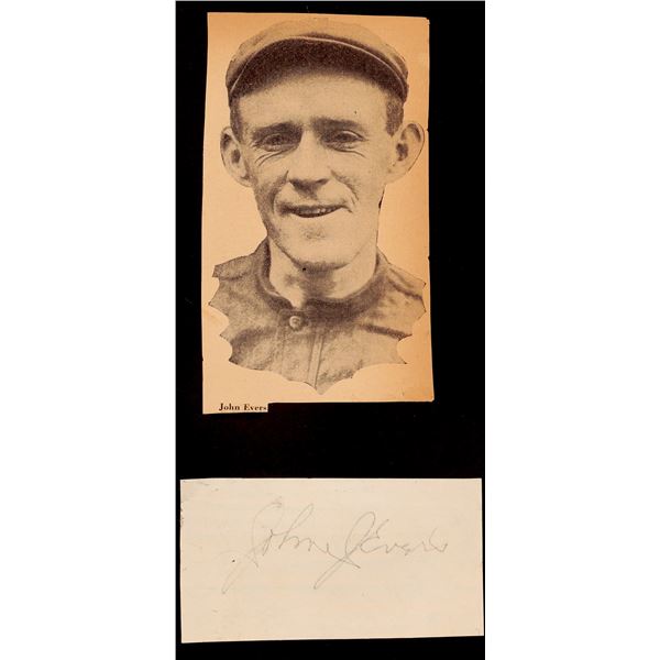HOF Baseball-John Evers Autograph Cut [182087]