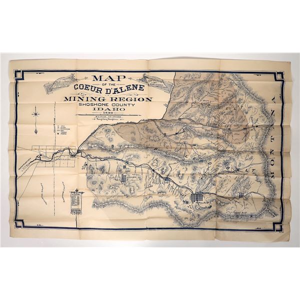 Coeur d'Alene Mining District Map, 1899 [194082]