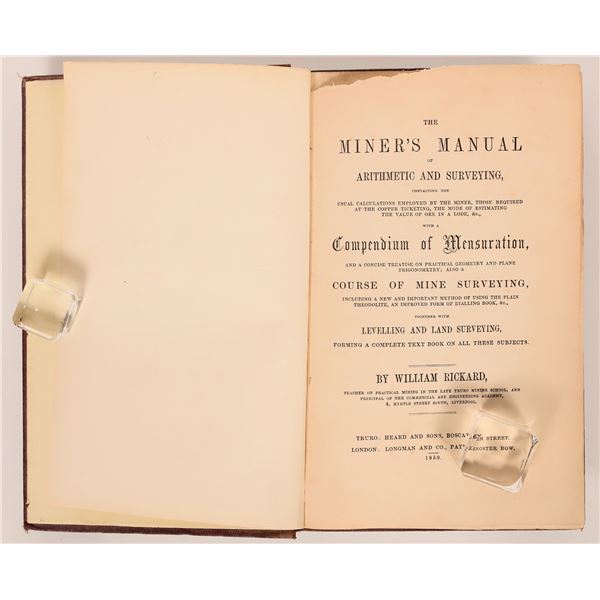 Miner's Manual 1859 [181789]