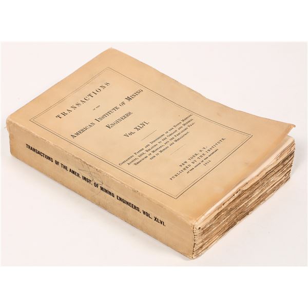 Transactions of the AIM Engineers, 1914, Rare [194086]