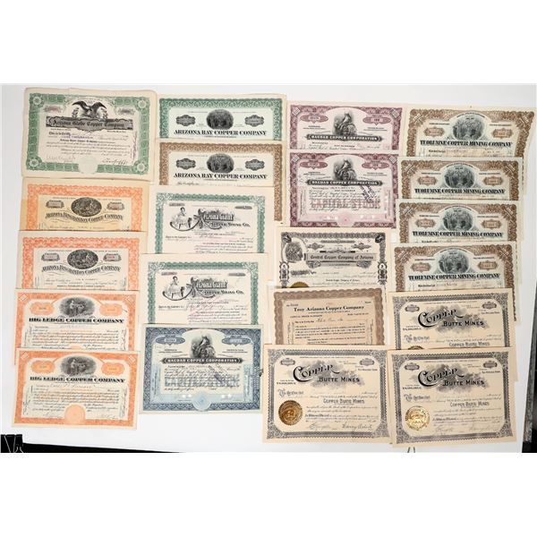 Arizona Copper Mining Stock Collection with Dupes [194068]