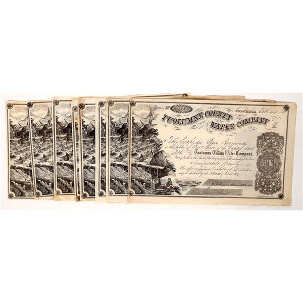 Tuolumne County Water Co. Stocks, c1855-62 (8) [191826]