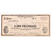 Image 1 : Lady Franklin Stock Certificate # 20 (G.T. Brown Lithographer) [165515]