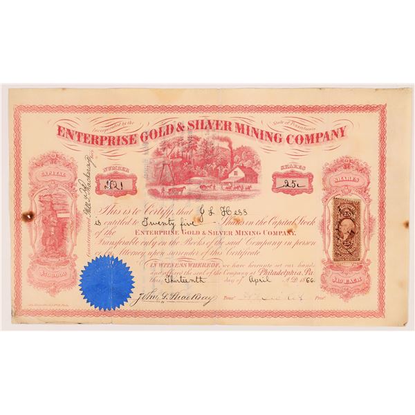 Enterprise Gold & Silver Mining Company Stock Certificate [166933]