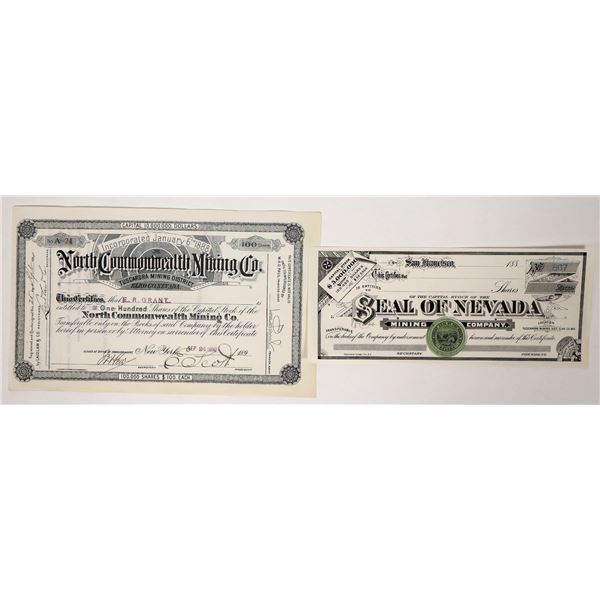 Tuscarora Mining Stocks Pair [193888]