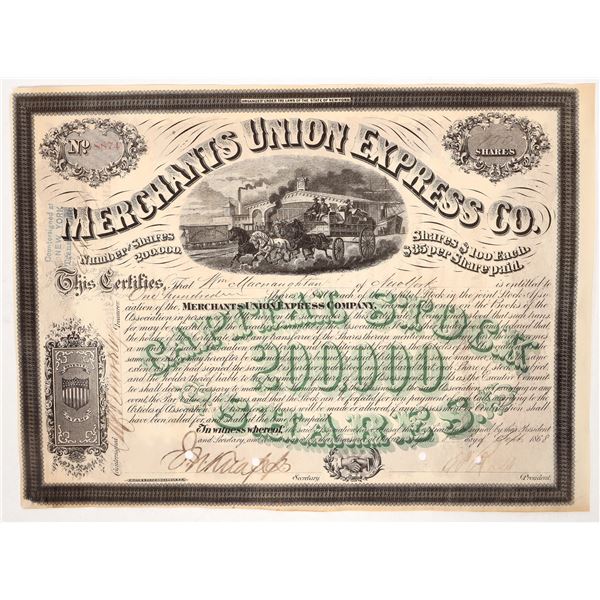 Merchants Union Express Co. Stock Certificate [192159]