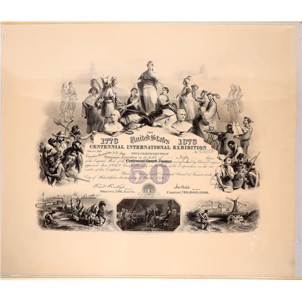 Centennial Exhibition Stock Certificate [185617]