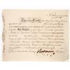 Image 1 : Robert Morris Signature on a Stock, 1795 [192208]