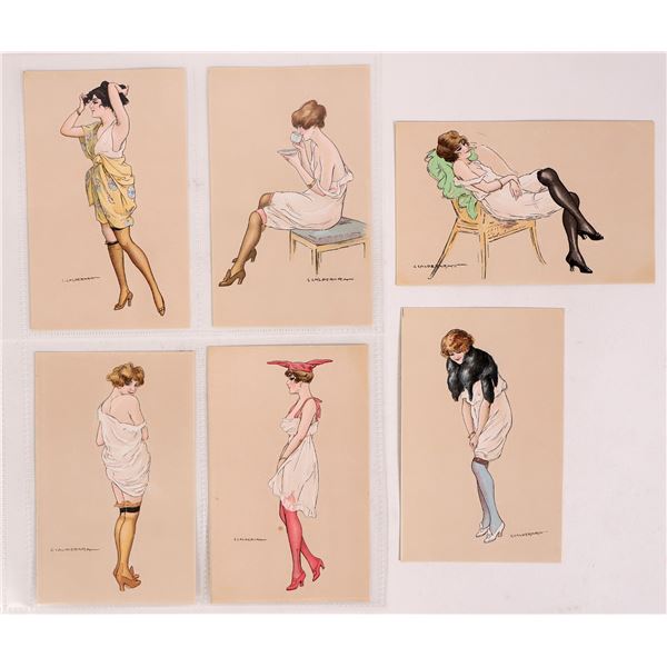 Art Nouveau - Calderara Postcards Early 1900s (6) [186497]