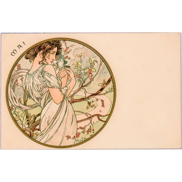 Art Nouveau - Mucha-4, Postcard  1899-1900 [185469]