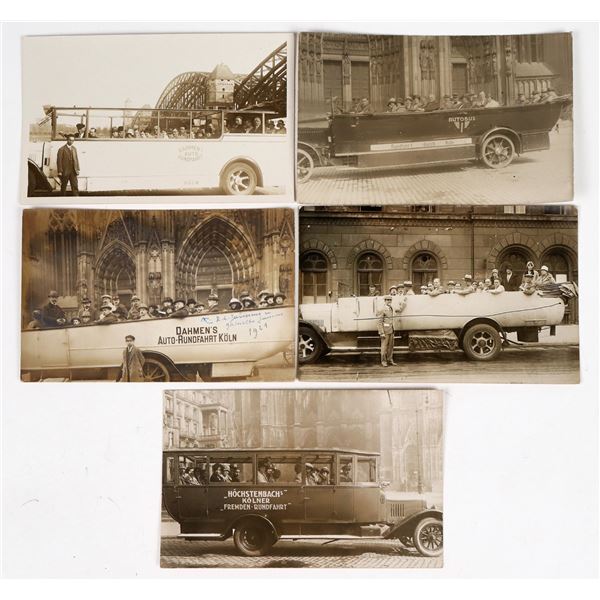 German Transportation Real Photo Postcards (5) Early & Rare! [185546]