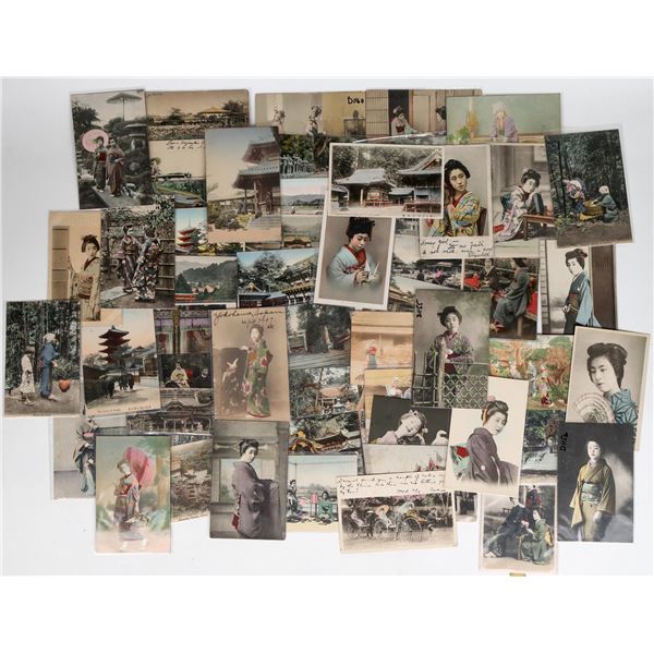 Japan Hand-Colored Postcards 1900-20 (50+) [185442]