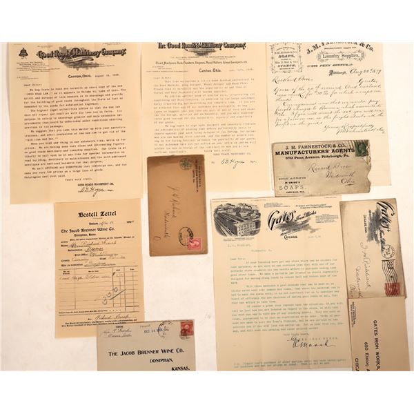 Advertising Covers w/Contents, 1879-1904 (9) [188182]