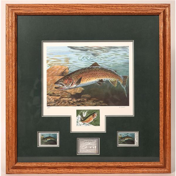 Agnew Lithograph: First Nevada Trout Stamp 1986 [180280]