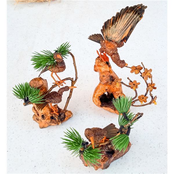 Hand-Carved Wood Artwork Lot of 7 [193715]