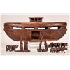 Image 1 : Wood Hand Carved Noah's Ark & Animals [179044]