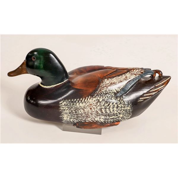 Wood Decoy by Koppy: Signed Hand-Carved & Painted Mallard Duck [184003]