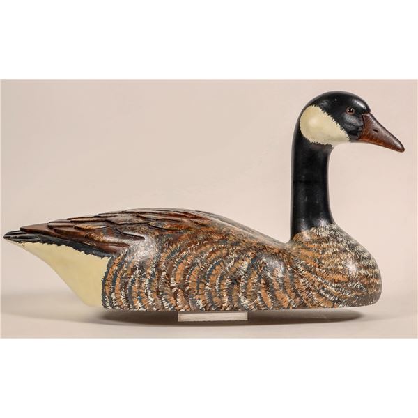 Wood Decoy, Signed, Hand-Carved & Painted Canada Goose [184035]