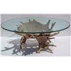 Image 1 : Taxidermy Art: Mule Deer Antler Glass Coffee Table [184455]