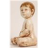 Image 2 : Painted Sculpture of Seated Baby Girl [184036]