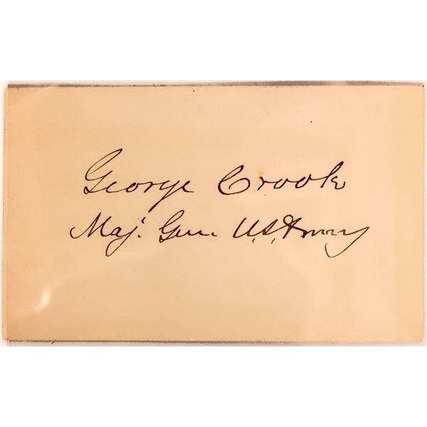 Custer:  Major General Crook US Army Signature [181552]