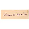Image 1 : VP Thomas Hendricks Autograph, c1850s-1880s [183245]