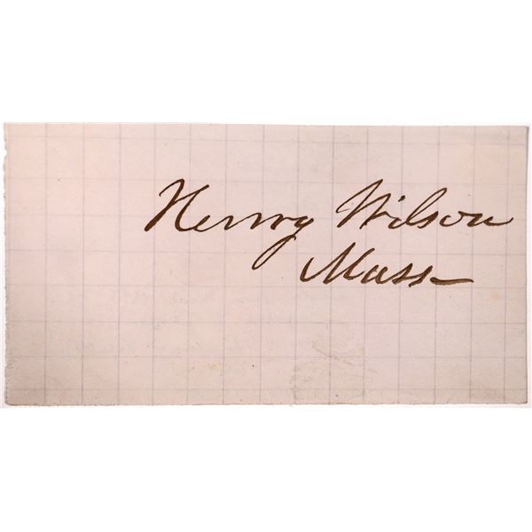 Vice President-Henry Wilson Cut Square Autograph [184150]