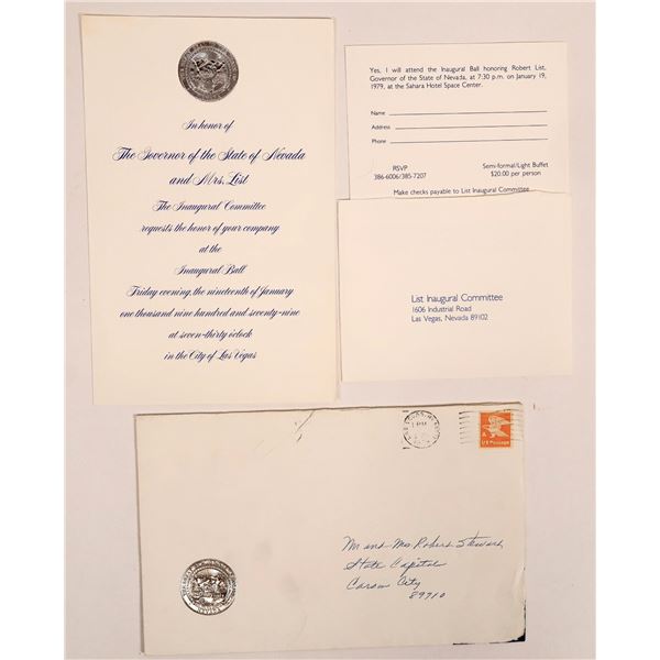 Nevada Governor  Inauguration Invite  1979 [157339]