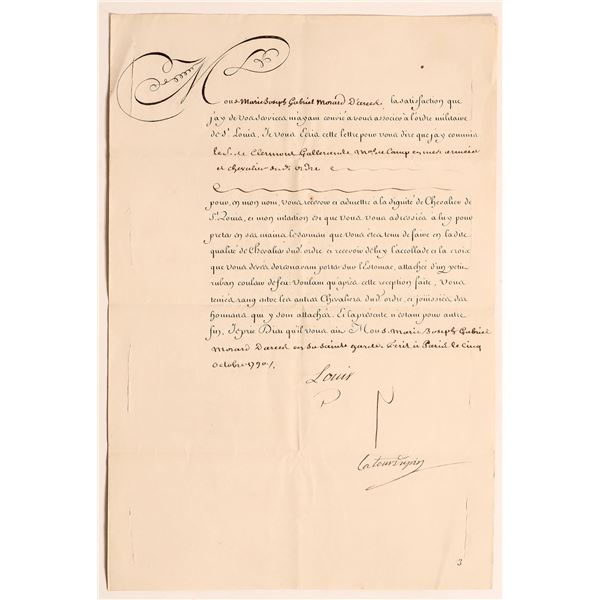 Louis XVI Signed Document 1790 [183270]