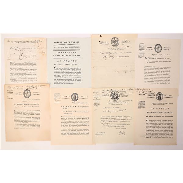 French Revolution Conscription Letters & More (8) [183038]