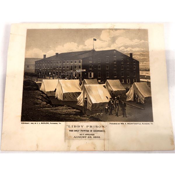 Libby Prison Lithograph, 1882