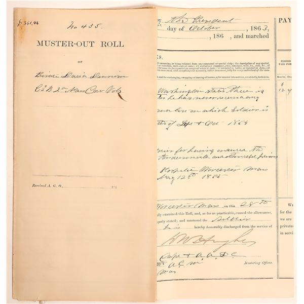 Andersonville- Muster-Out Papers for Private David Dennison [182445]