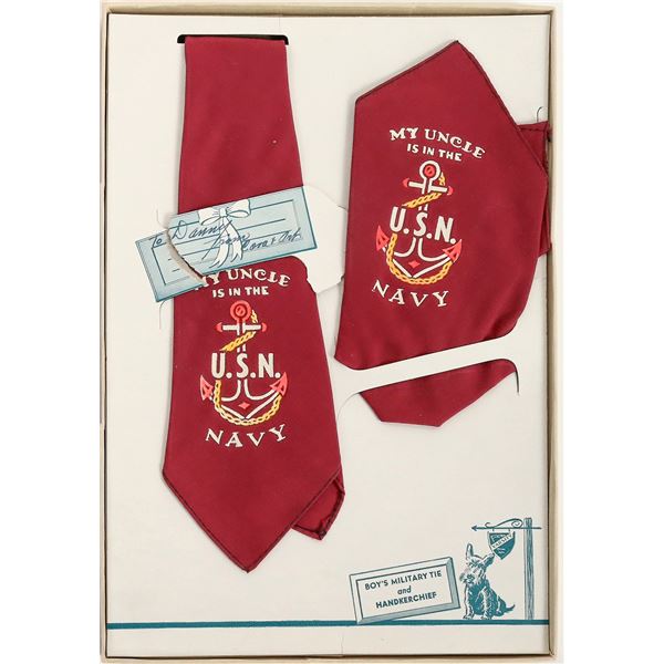 USN Boy's Military Tie & Kerchief Set