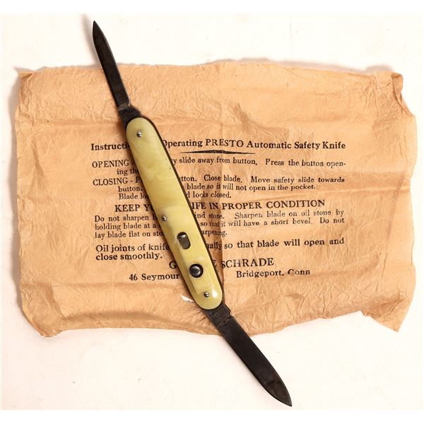 George Schrade Automatic Safety Knife C. 1940's  [183325]