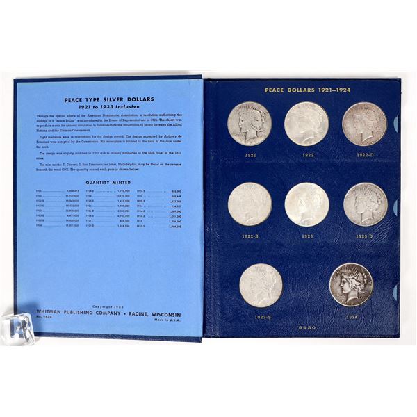 Peace Dollar Coin Album (19 coins) [193805]