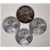 Image 1 : U. S. Silver Eagle Dollars (4) [193821]