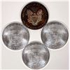Image 2 : U. S. Silver Eagle Dollars (4) [193821]