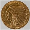 Image 1 : U.S. $2 1/2 Indian Head Gold Piece: 1908 [193817]