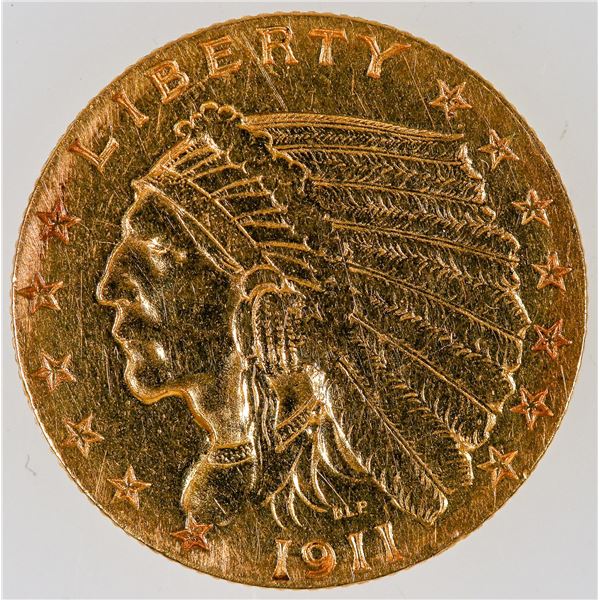 U. S. $2 1/2 Indian Head Gold Piece: 1911 [193990]