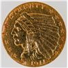 Image 1 : U. S. $2 1/2 Indian Head Gold Piece: 1911 [193990]